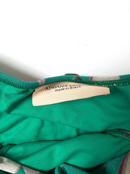 Adriana Degreas Green Floral Print Bikini M
