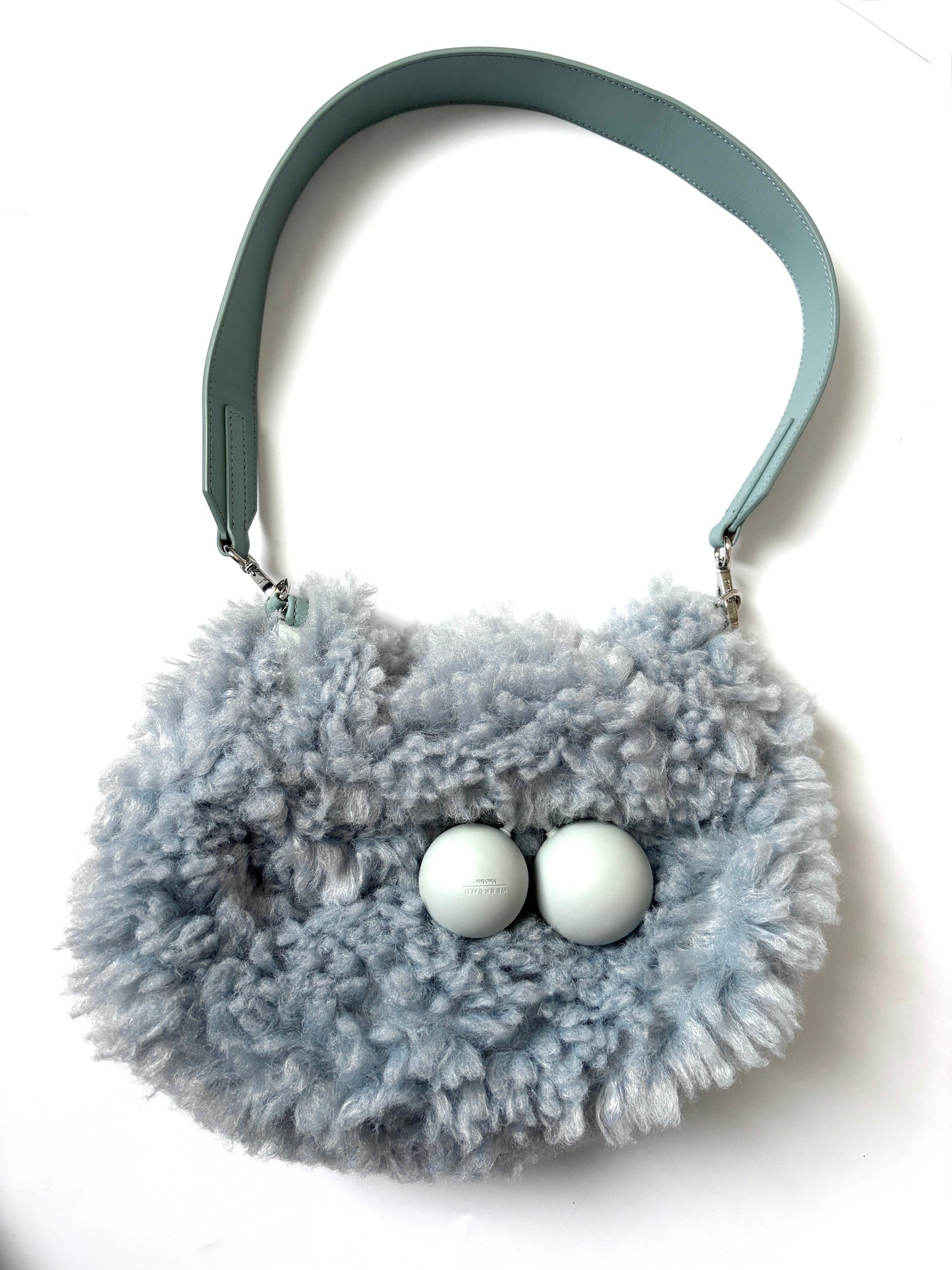 Weekend Max Mara Blue Medium Pasticcino Clutch Bag