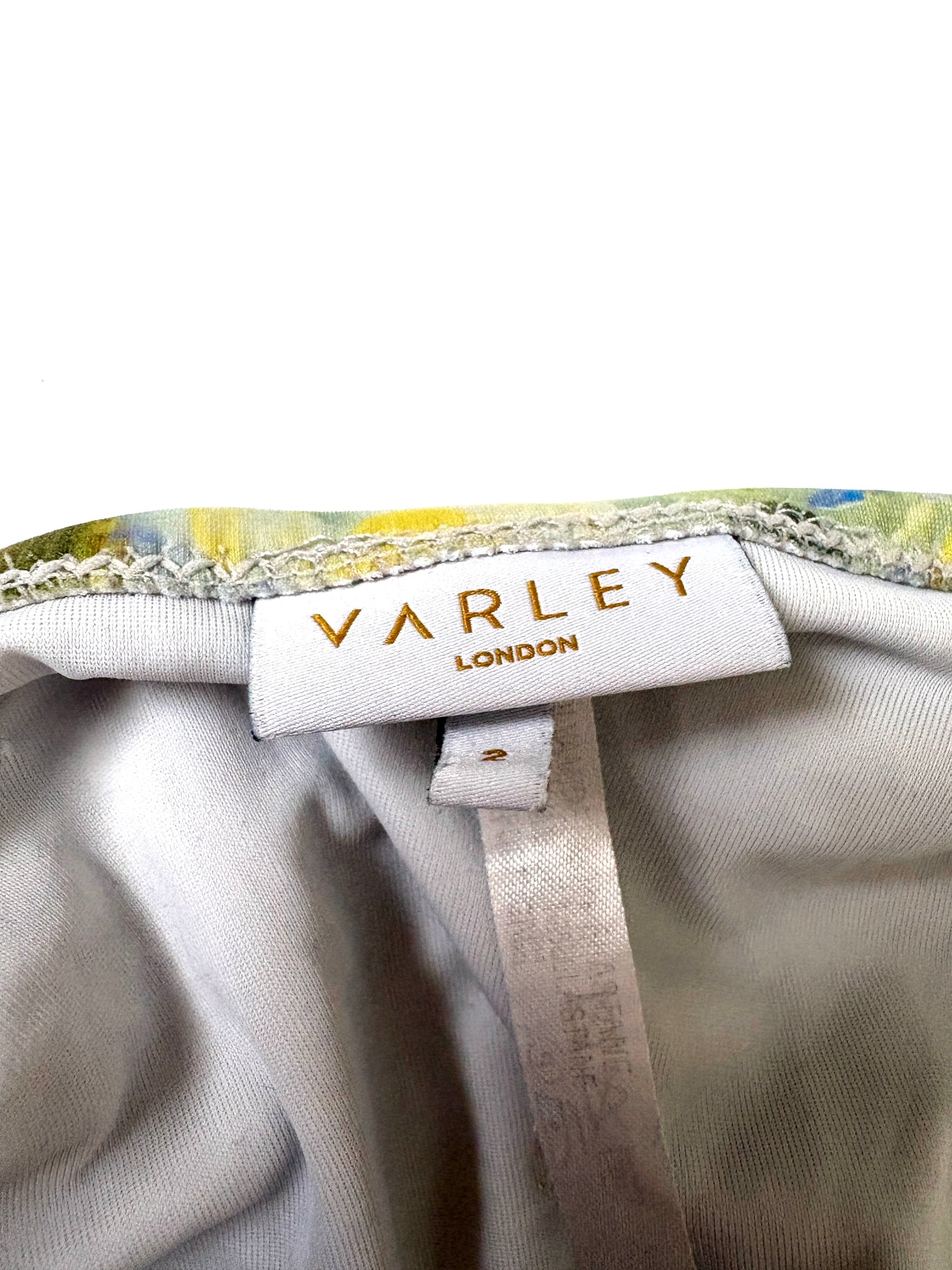 Varley Printed Green Bandeau Bikini M