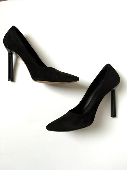 Salvatore Ferragamo Black Suede Heels UK 7