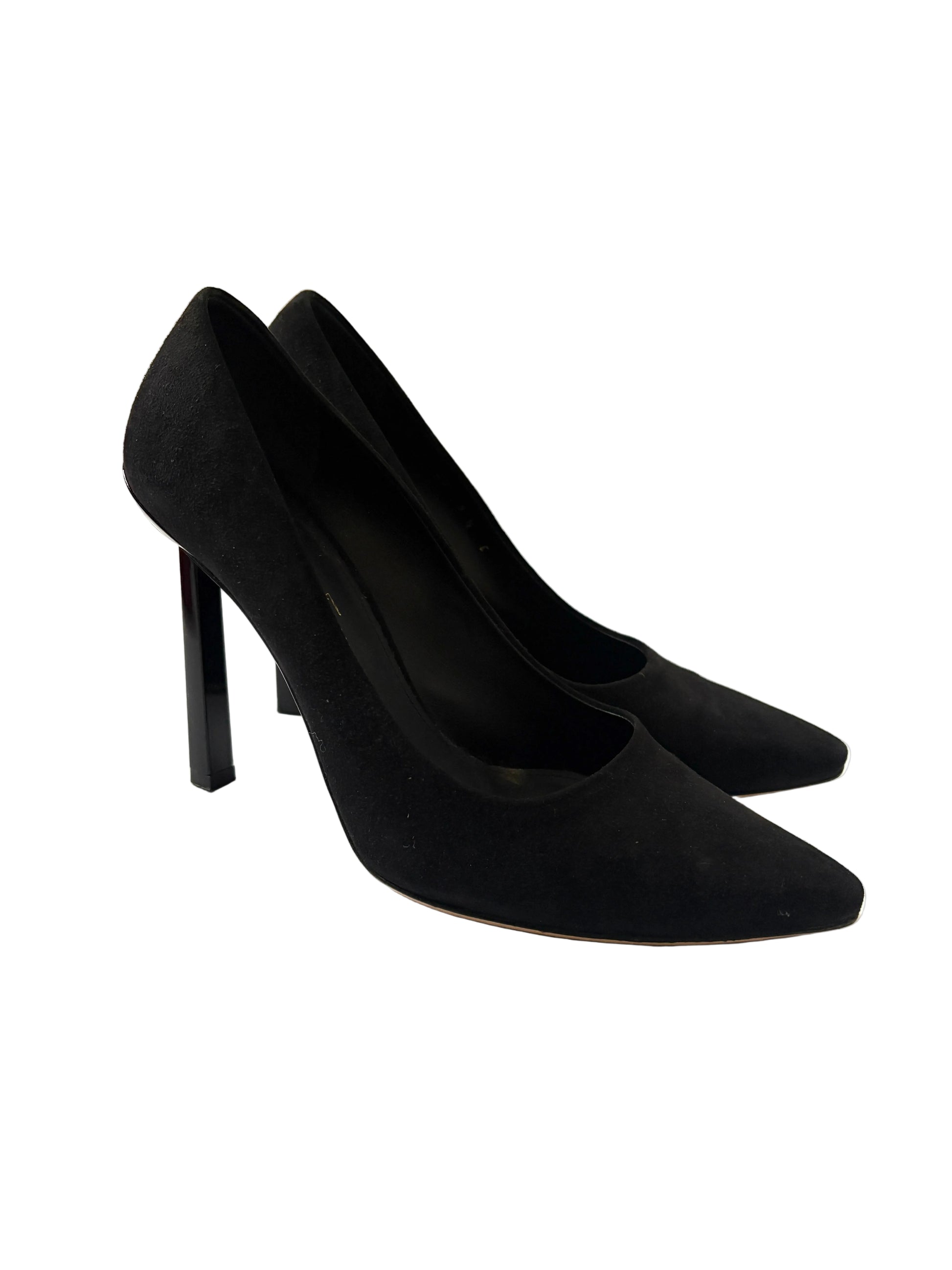 Salvatore Ferragamo Black Suede Heels