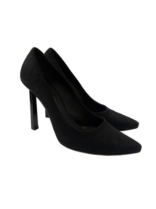 Salvatore Ferragamo Black Suede Heels