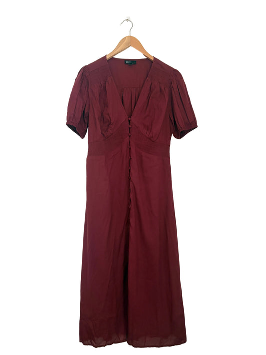 Nobody's Child Burgundy Lucinda Satin Midi dress