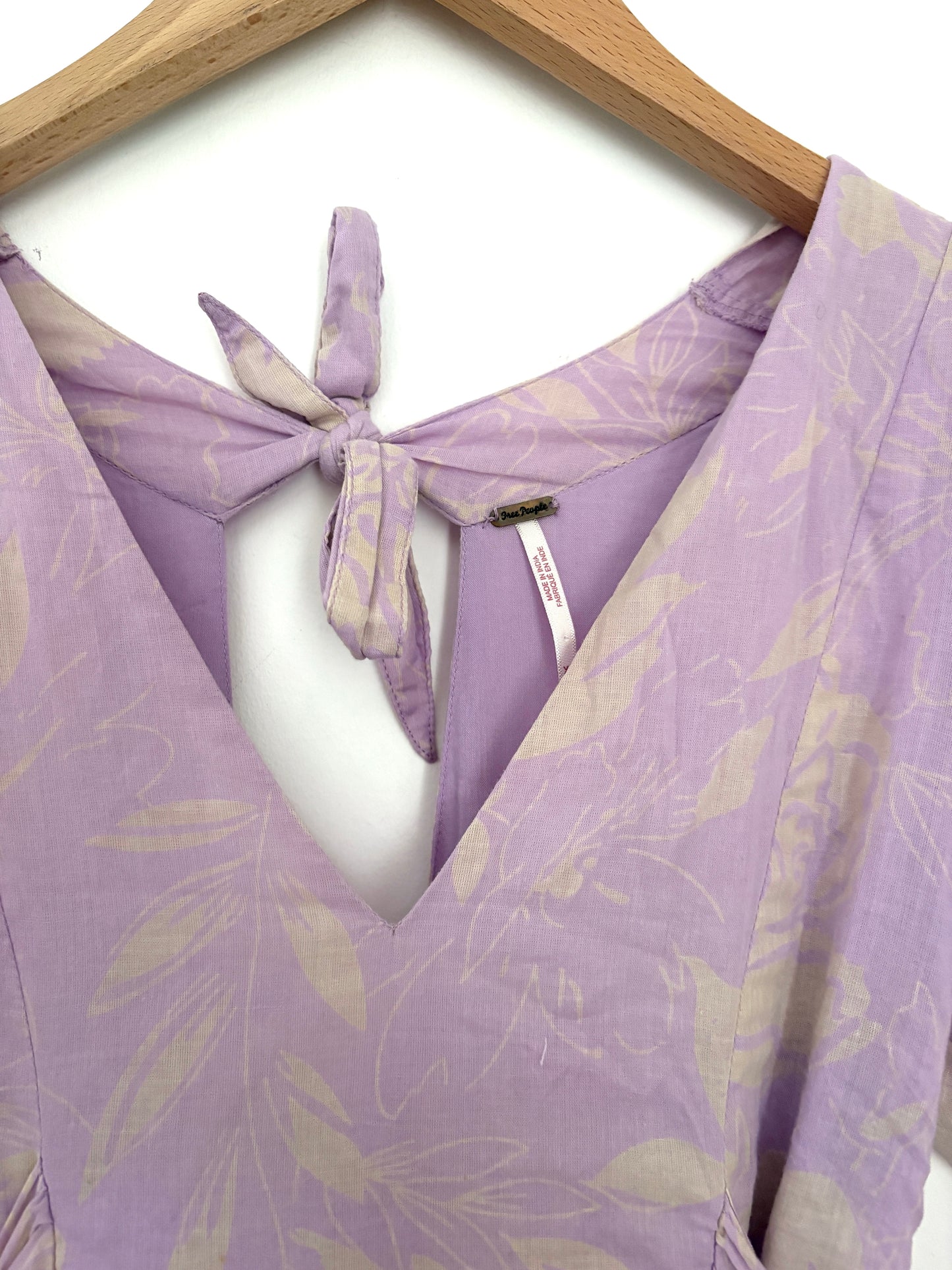 Free People Lilac Tie Back Dress XS