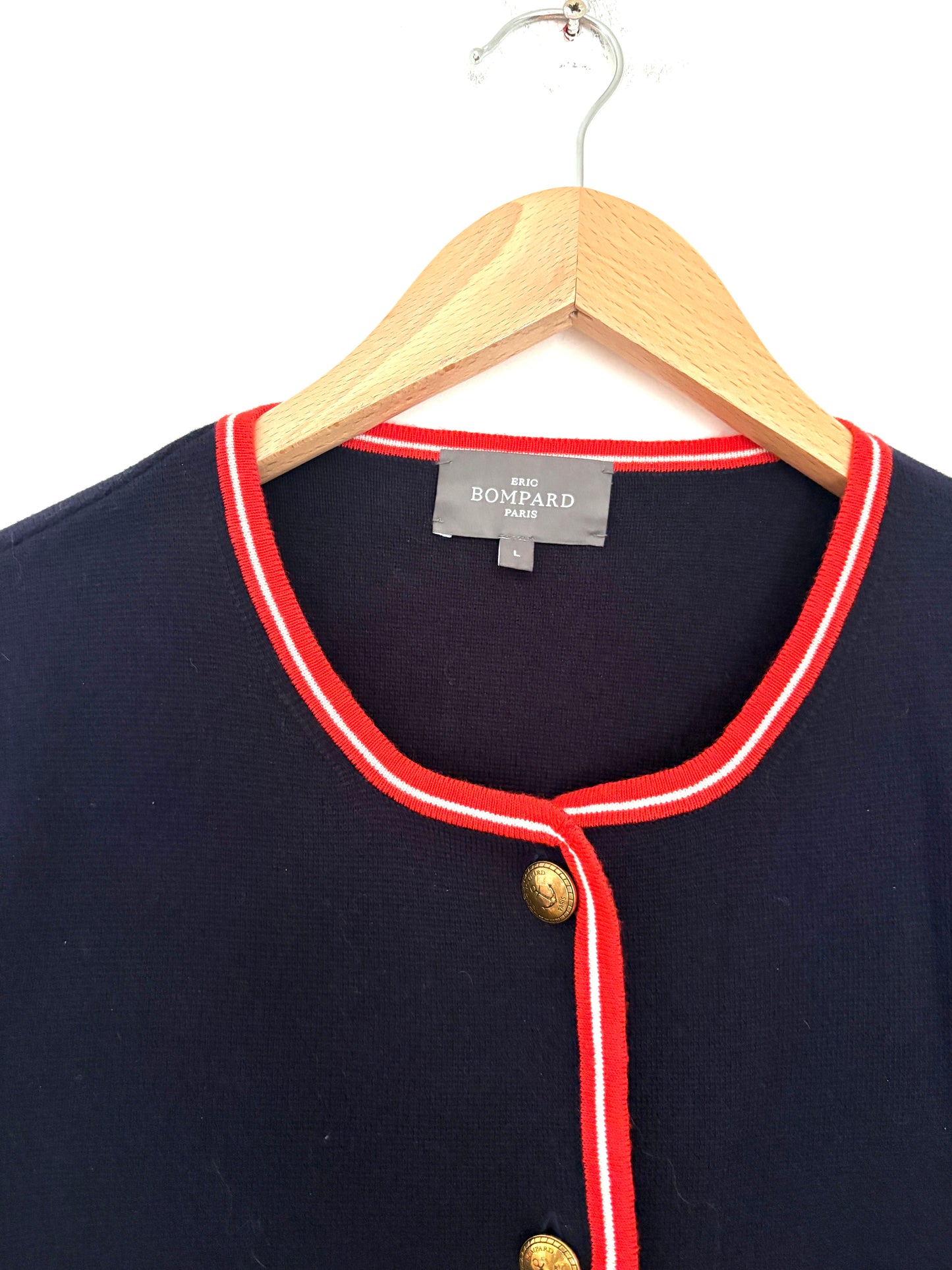 Eric Bompard Paris Navy Knit Cardigan L