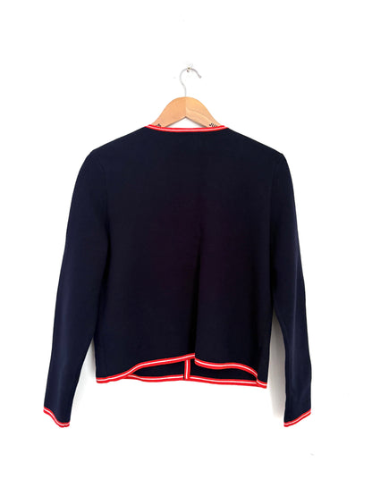 Eric Bompard Paris Navy Knit Cardigan L