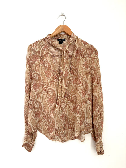 Sanderson of London x Paige Cleobelle Paisley Silk Blouse