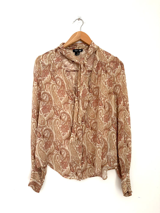 Sanderson of London x Paige Cleobelle Paisley Silk Blouse