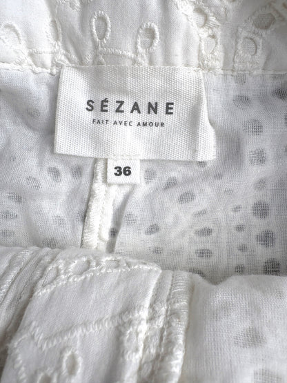 Sézane Lace Scalloped Shorts UK 8