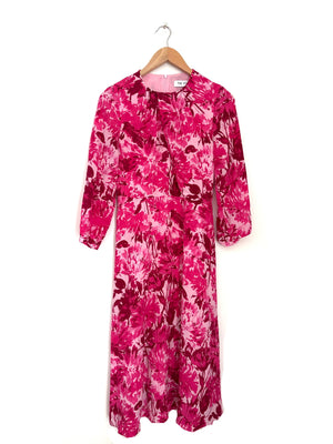 The Fold Floral Fuschia Dress UK 8