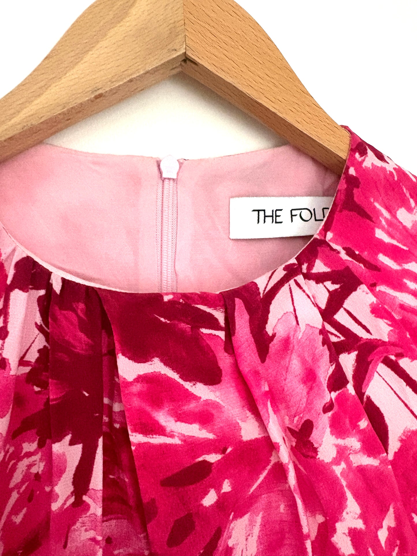 The Fold Floral Fuschia Dress UK 8