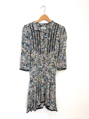 Zadig & Voltaire Raspail Crinkle Flower Dress XS