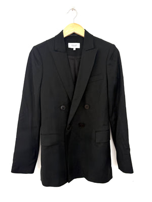 Reiss Black Double Breasted Blazer UK 10
