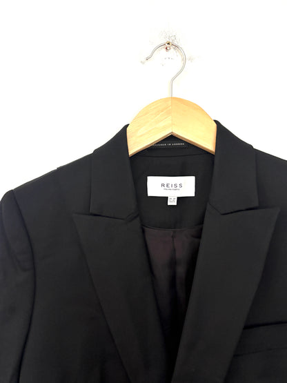 Reiss Black Double Breasted Blazer UK 10
