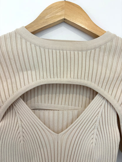 Pixie Market Ecru Knit Bolero and Dress Set M