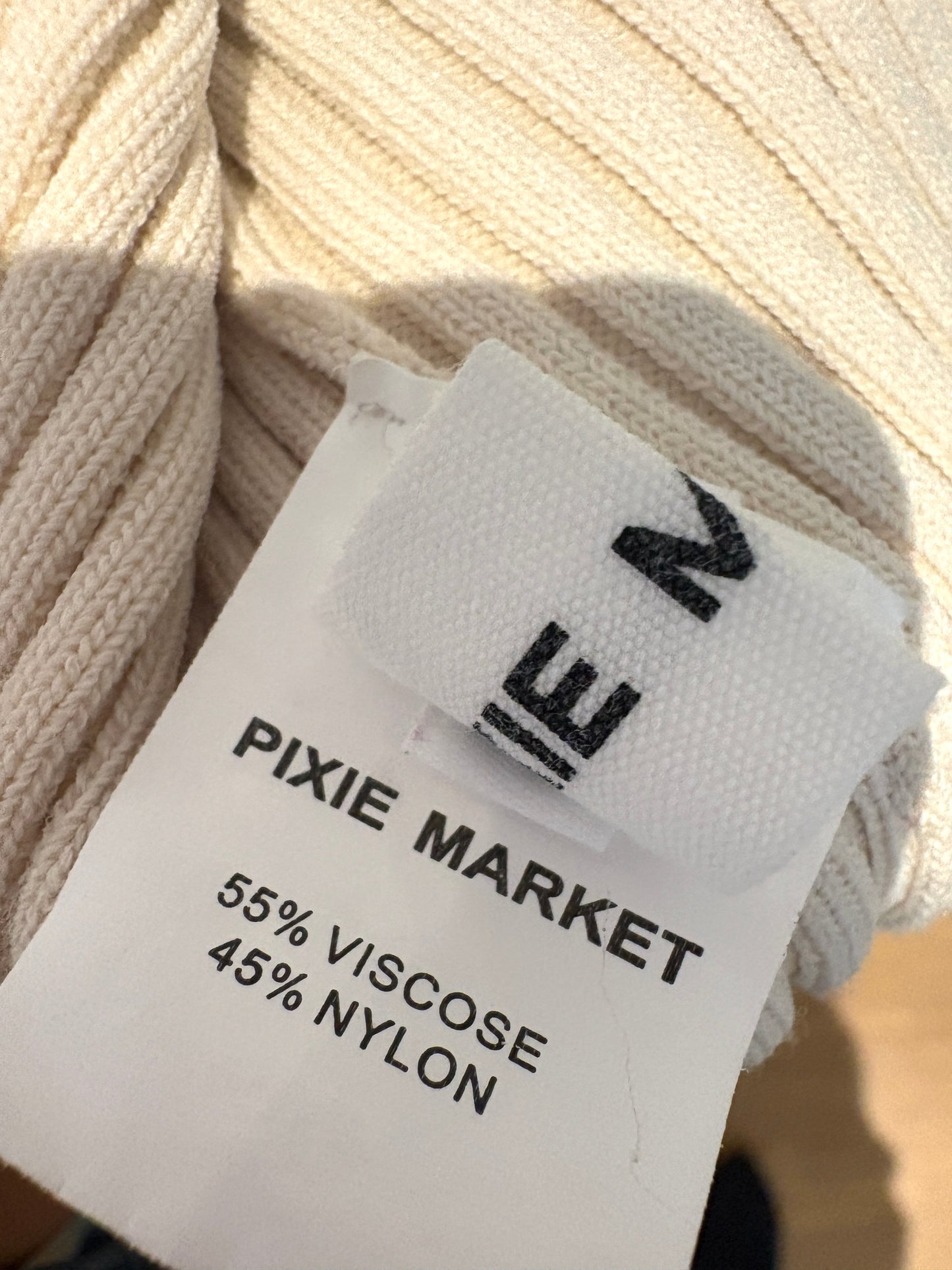 Pixie Market Ecru Knit Bolero and Dress Set M
