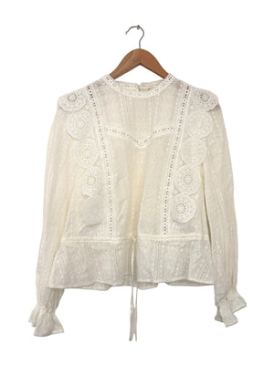 Maje Cotton Lace Blouse L