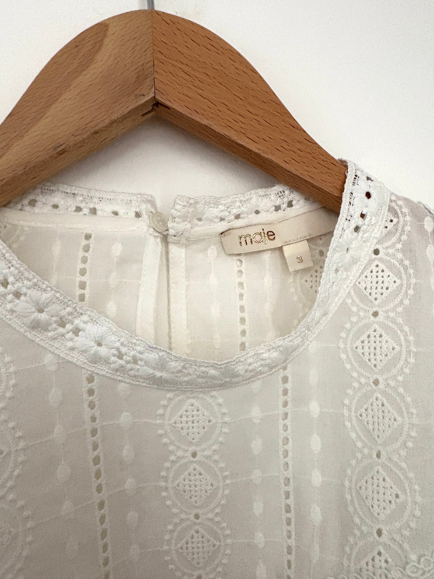 Maje Cotton Lace Blouse L