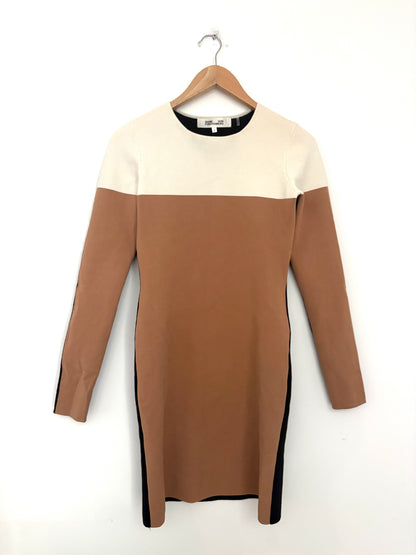 Diane Von Furstenberg Colour Block Wool Dress