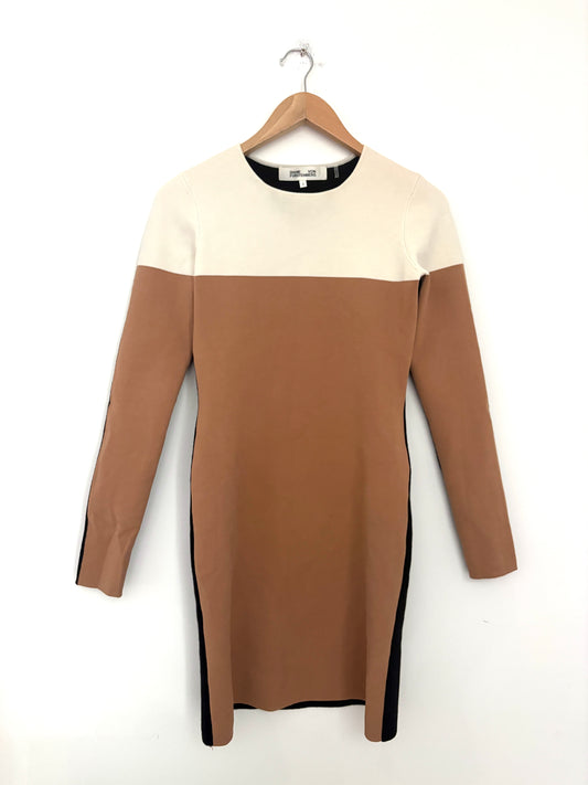 Diane Von Furstenberg Colour Block Wool Dress