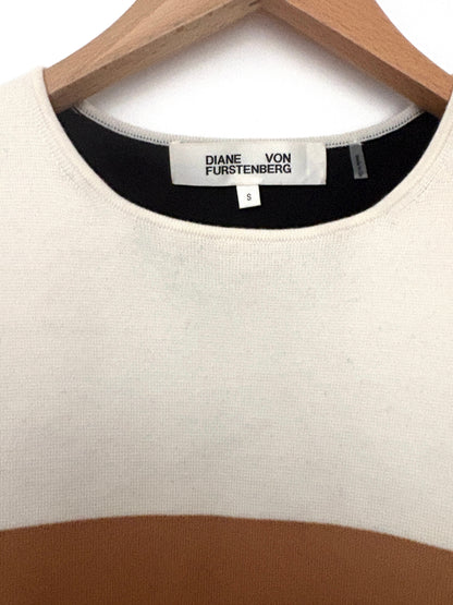 Diane Von Furstenberg Wool Colour Block Dress S