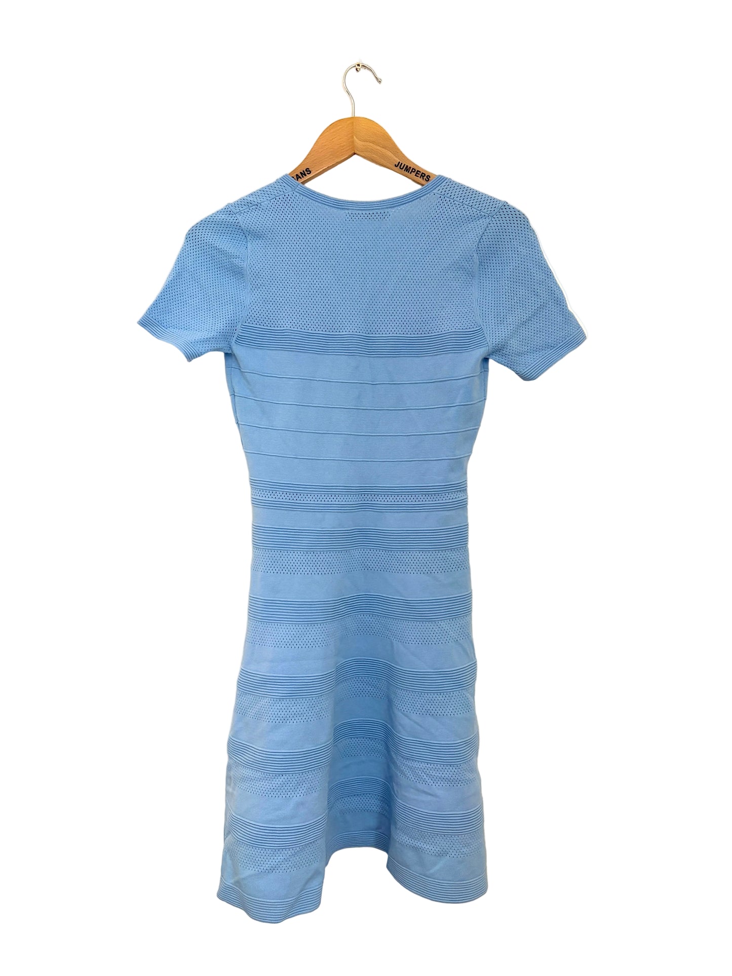 Sandro Pointelle Textured Flare Dress S