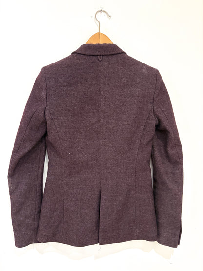 Massimo Dutti Purple Tweed Blazer UK 6
