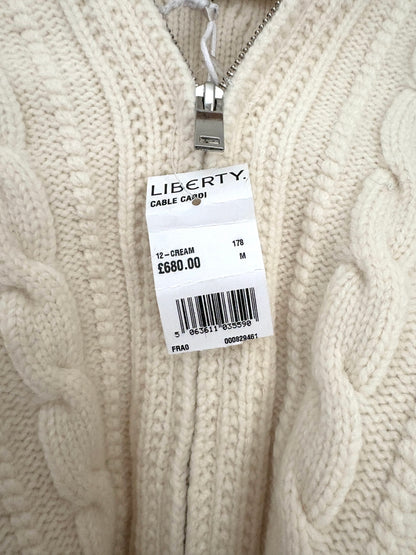 New With Tags Frame Cable Knit Wool Cardigan M