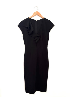 Kate Spade Black Formal Ruffle Dress UK 4