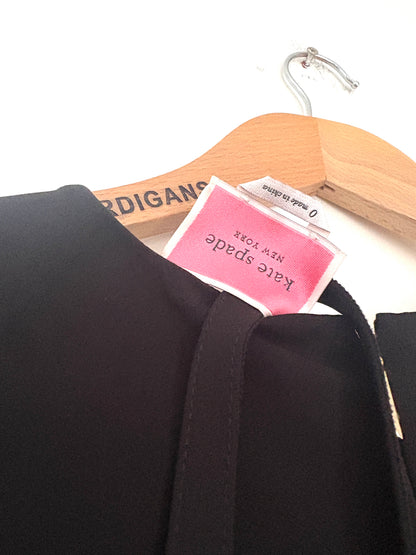 Kate Spade Black Formal Ruffle Dress UK 4