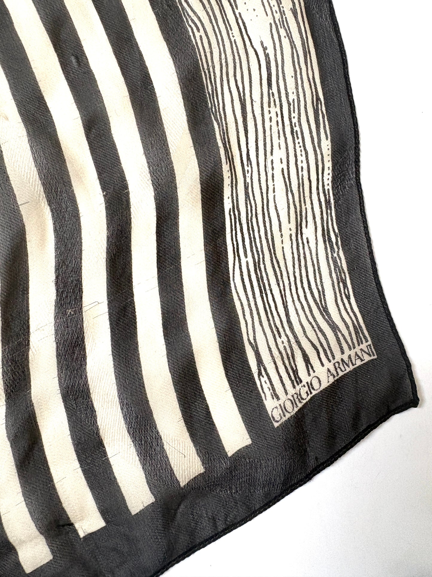 Giorgio Armani Silk Striped Scarf