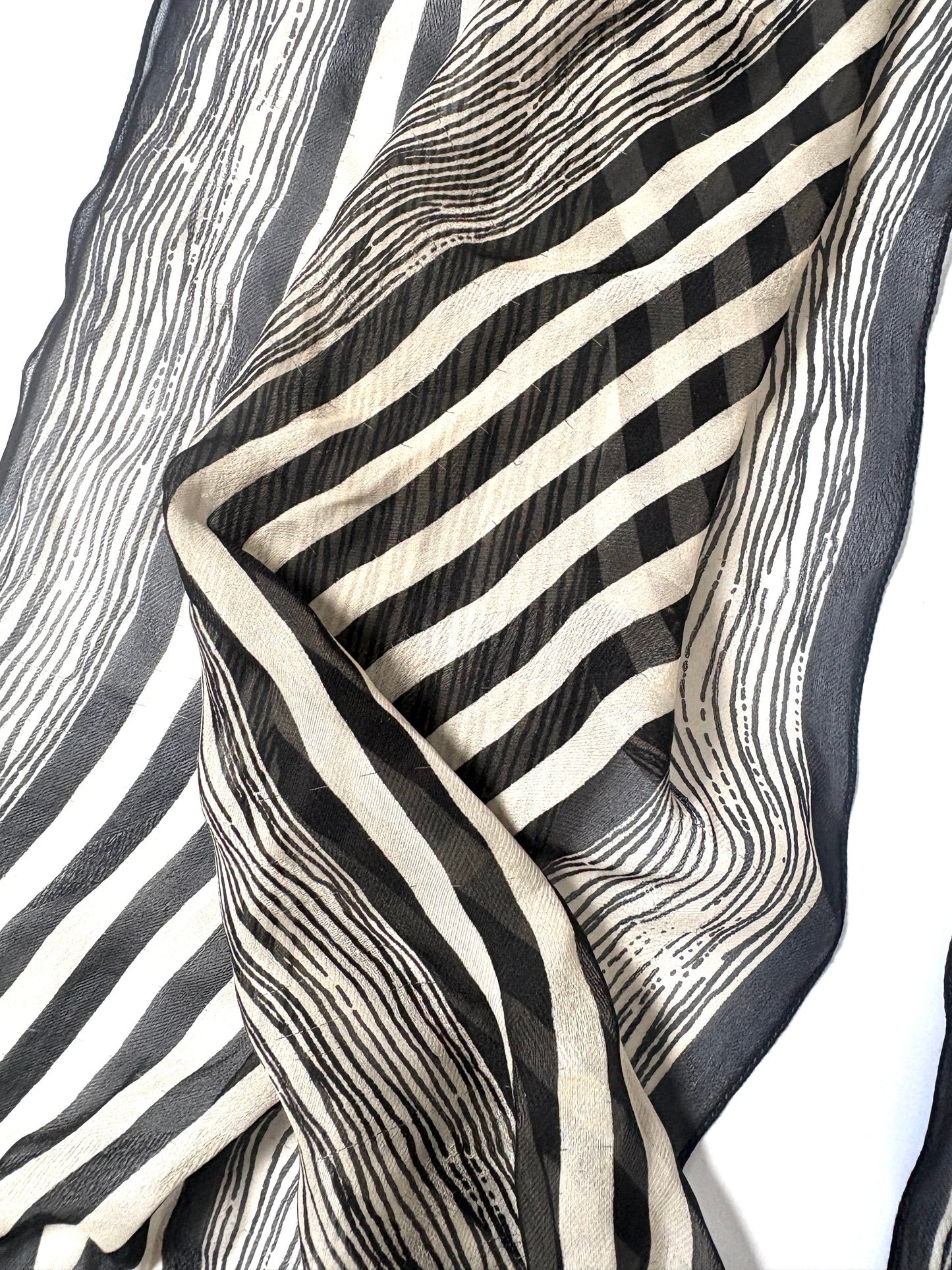 Giorgio Armani Silk Striped Scarf