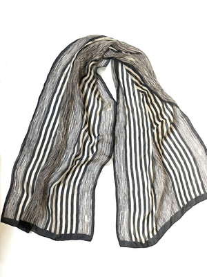Giorgio Armani Silk Striped Scarf