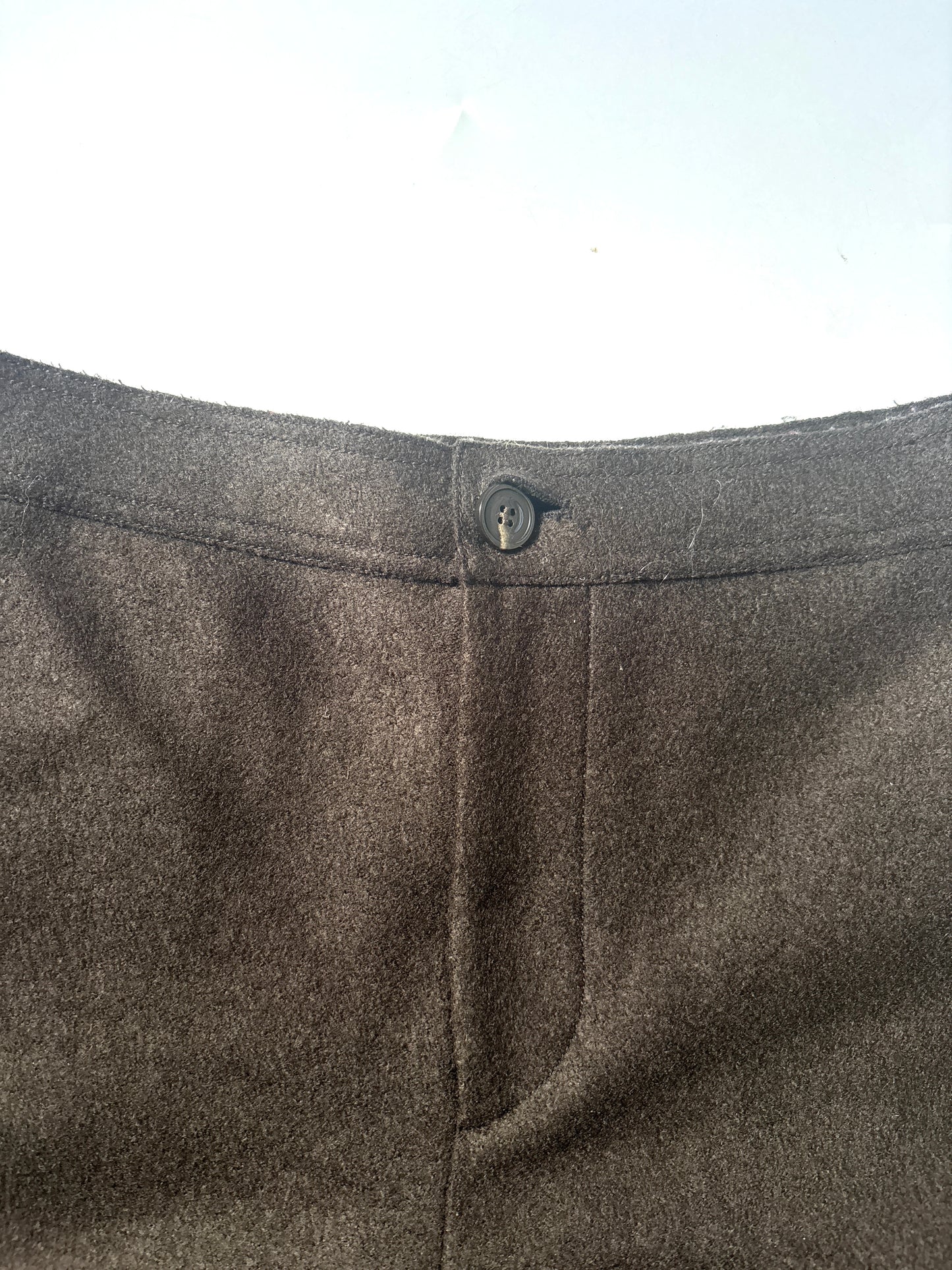 Soeur Wool Brown Wide Leg Trousers UK 12