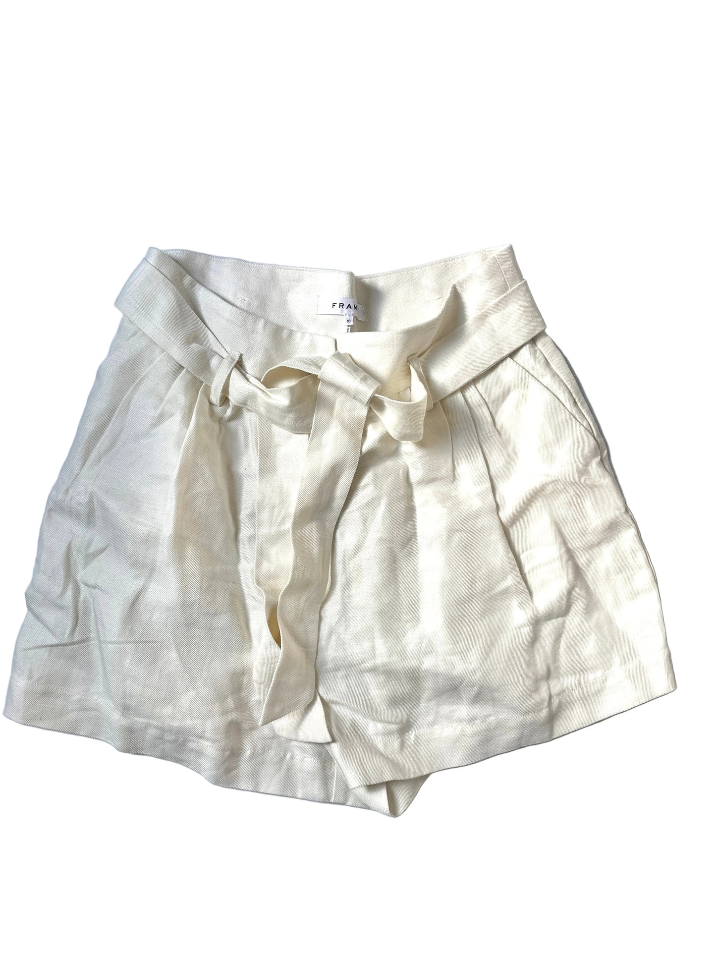 Frame White Paper Bag Shorts