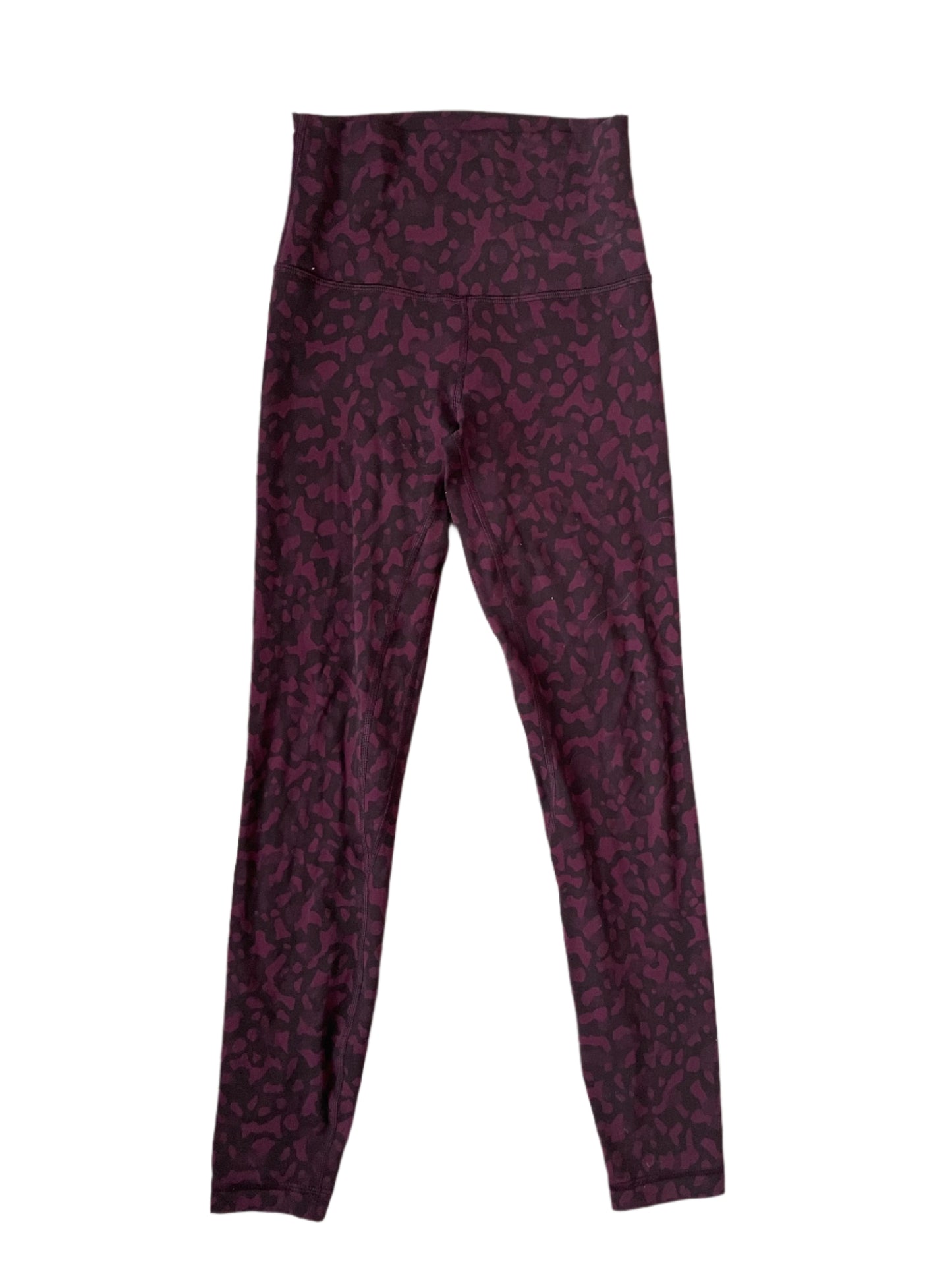 Lululemon Berry Leopard Print Leggings UK 6
