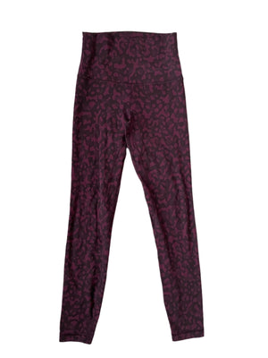 Lululemon Berry Leopard Print Leggings UK 6