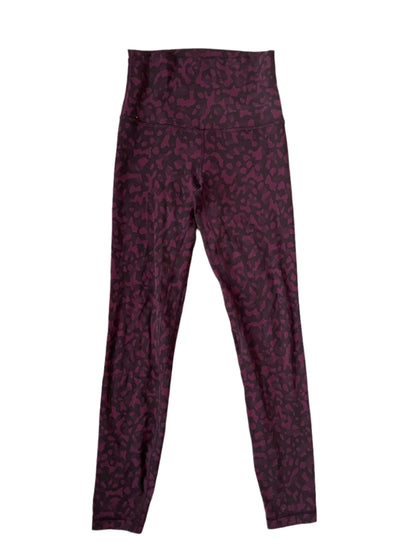 Lululemon Berry Leopard Print Leggings UK 6