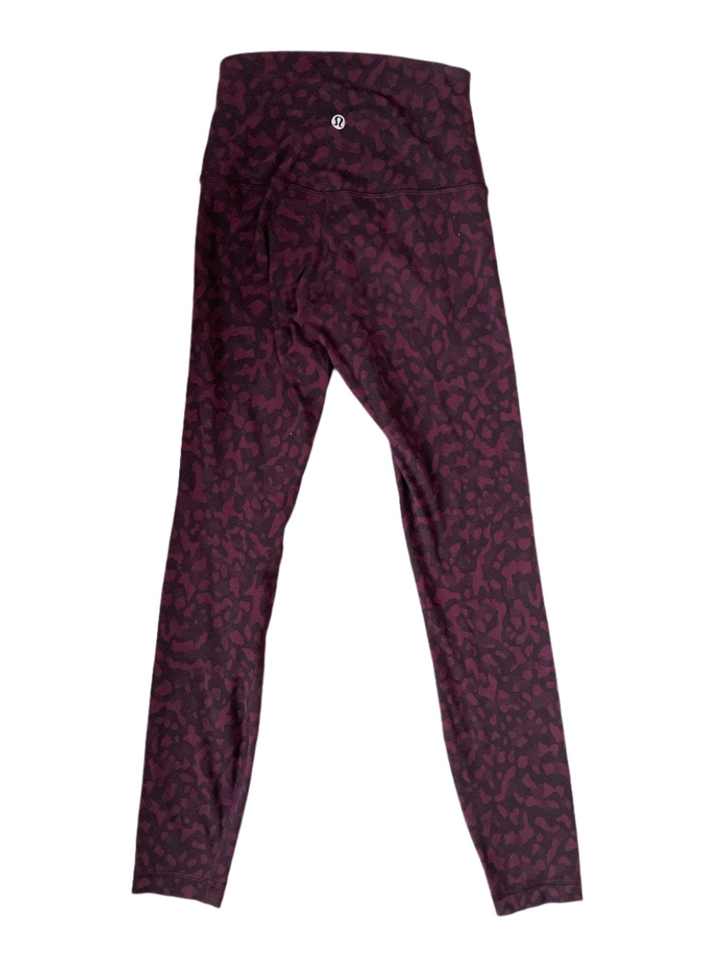 Lululemon Berry Leopard Print Leggings UK 6