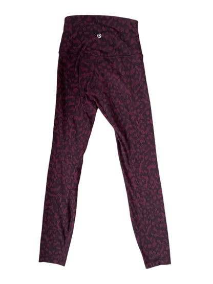 Lululemon Berry Leopard Print Leggings UK 6