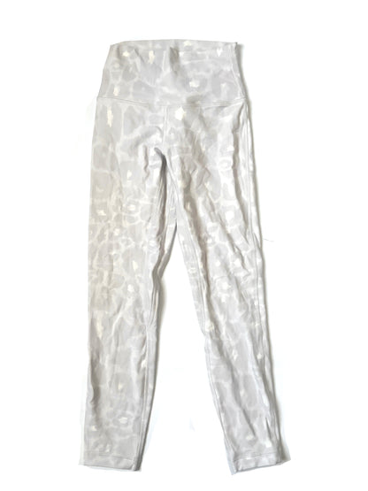 Lululemon White Leopard Print Leggings UK 8