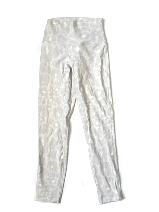 Lululemon White Leopard Print Leggings UK 8