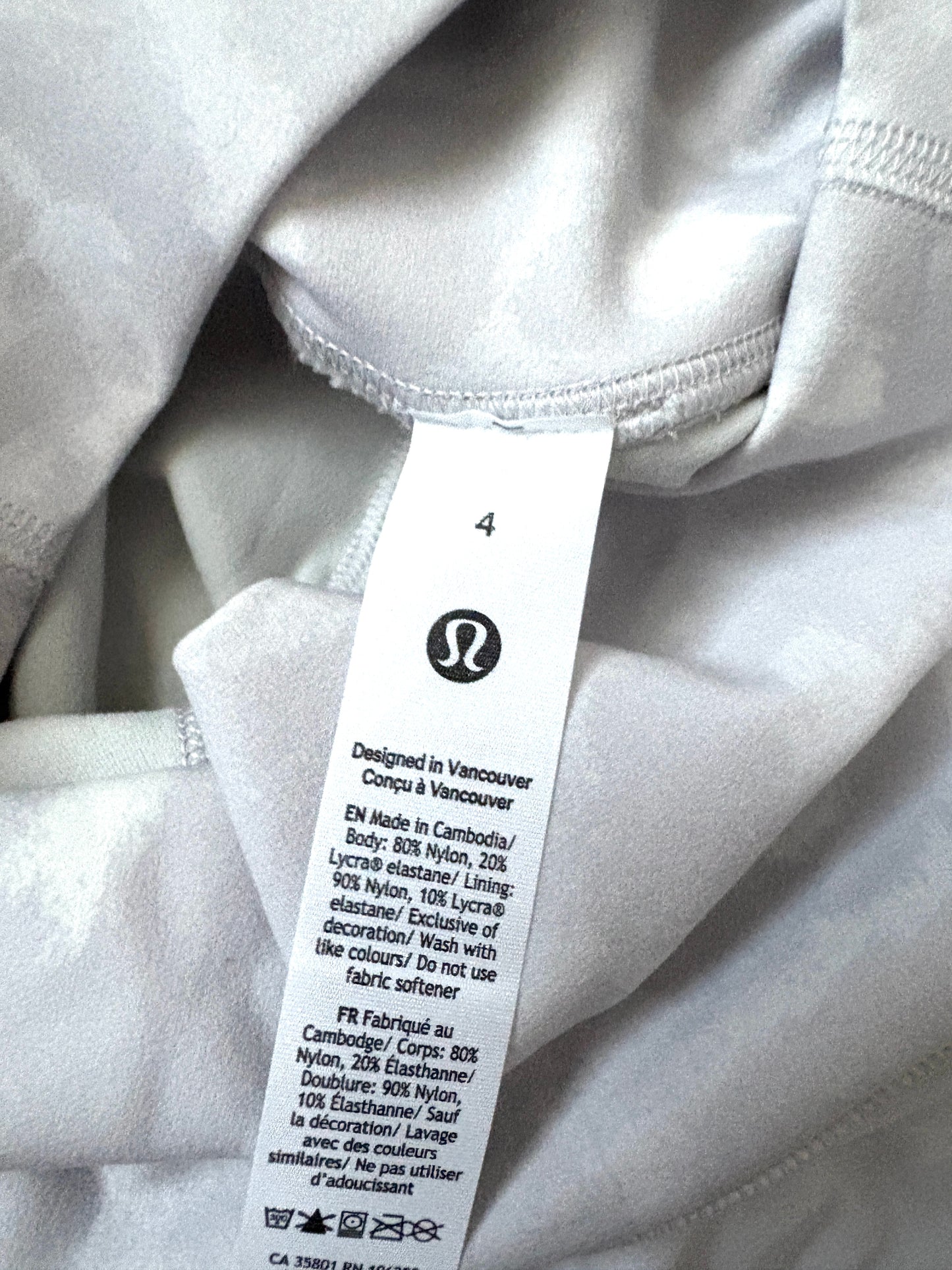 Lululemon White Leopard Print Leggings UK 8