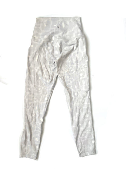 Lululemon White Leopard Print Leggings UK 8