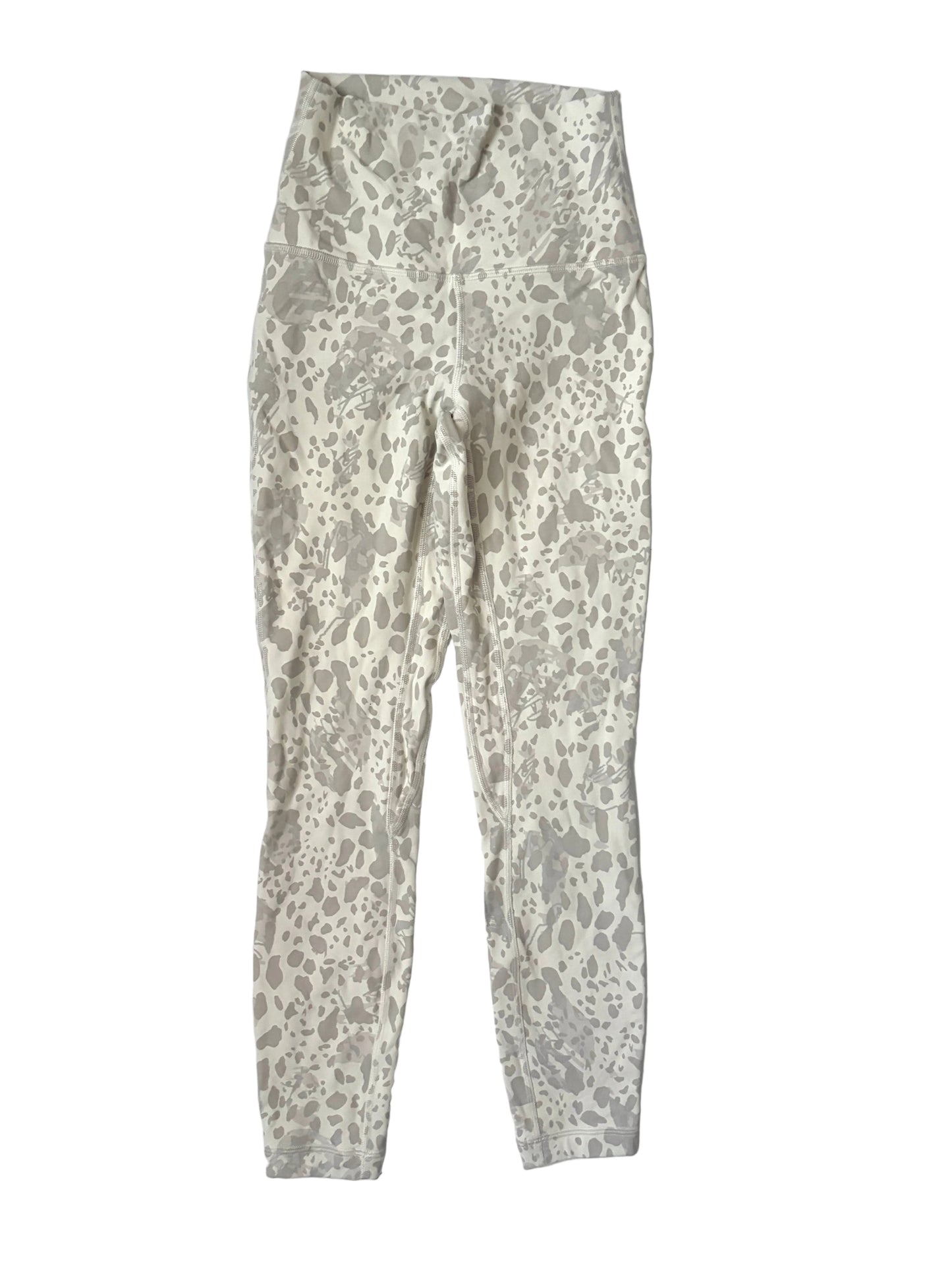 Lululemon White Leopard Print Leggings UK 6