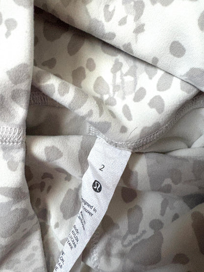 Lululemon White Leopard Print Leggings UK 6