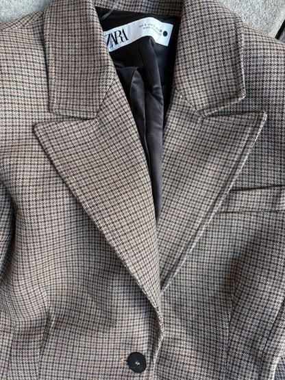 Zara Woman Collection Check Suit S
