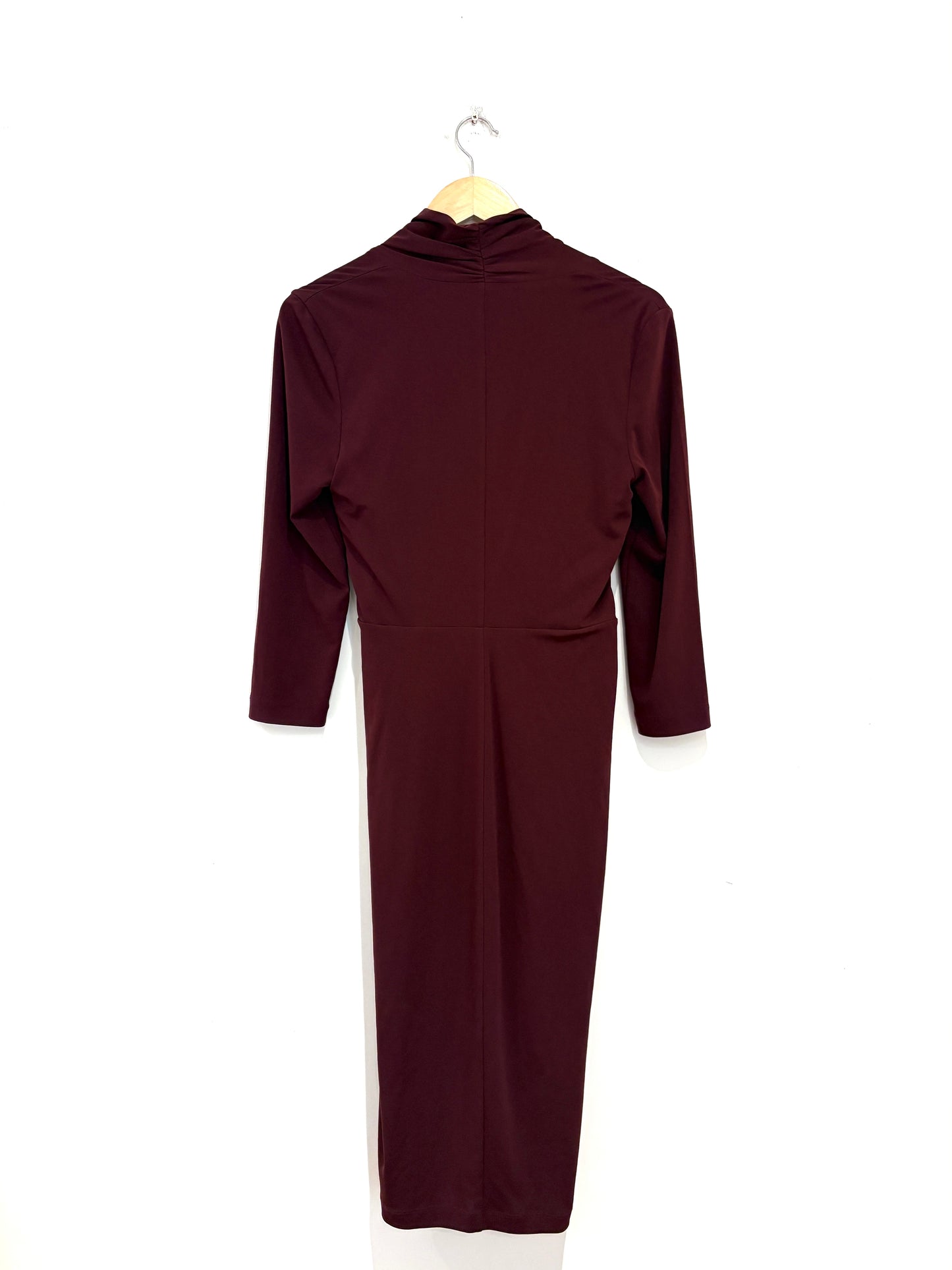 The Fold Aubergine Jersey Dress UK 10