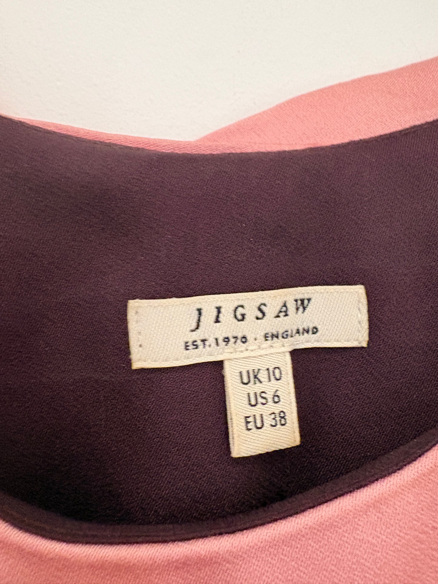 Jigsaw Two-Toned Drape Cape Top UK 10