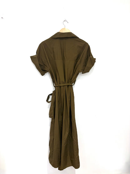 Vince Khaki Shirt Dress XS